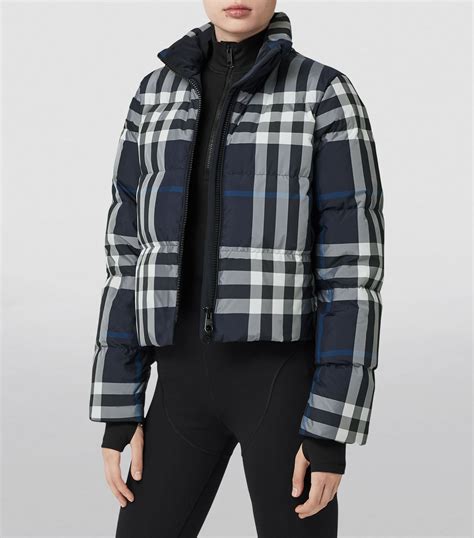 puffer jacket with removable sleeves burberry|burberry check cropped puffer jacket.